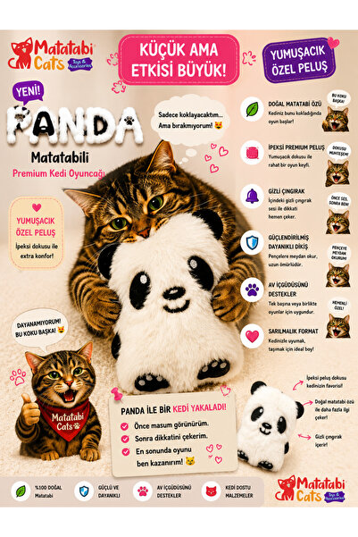 MATATABİ CATS لعبة القطط المخملية من PAN - لعبة ممتعة للقطط تحتوي على ماتاتاب...