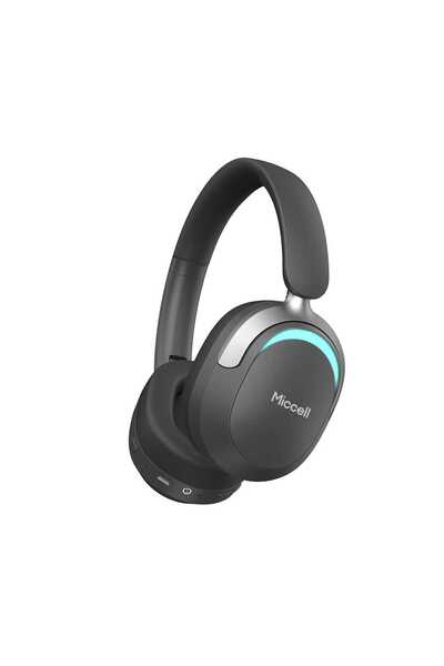 miccell VQ-B19 Wireless Over-Ear Headphones with Active Noise Cancelling, Grey