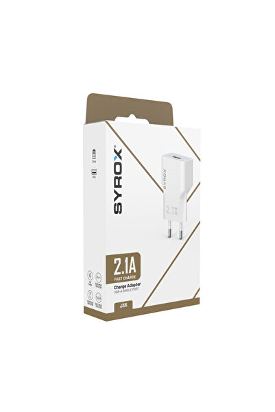 Syrox J35 2.1 Mah 1 Usb Uyumlu Giriş Başlık Duvar Şarj