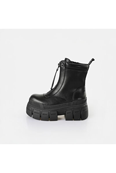 Buffalo Damen Elegante Stiefelette GOSPHER ZIP Vegan 1622350 Schwarz Black Ku...