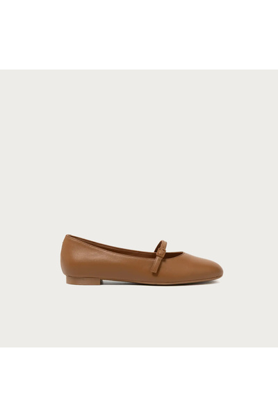 Frau Woman / girl ballet flat 70p5 frau leather ballet flats with strap