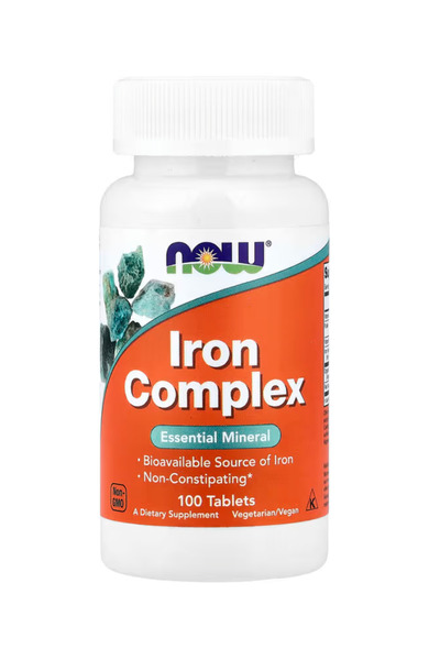 Now Foods Supplements, Iron Complex, Non-Constipating, Essential Mineral, 100...