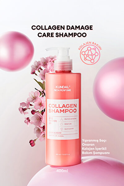 Kundal Onarıcı Kolajen Şampuanı Rich Perfume Collagen Damage Care Shampoo 400...