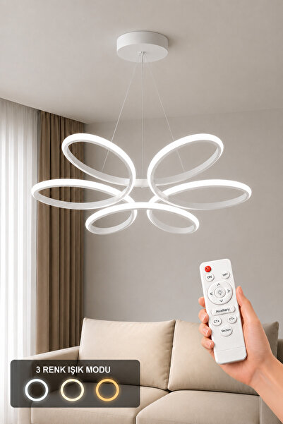 AvizeGO Niva LED Sarkıt Avize 3 Renk Kumandalı