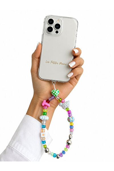 Les Petites Mains Name Pop T Telefon Askısı, Boncuklu Telefon Charmı ve Çanta...