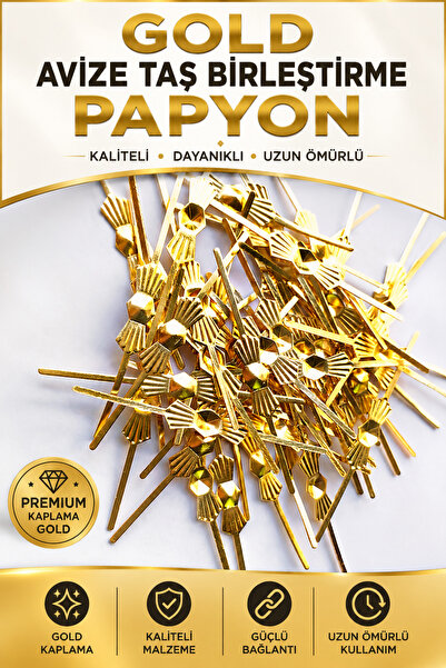 VENON 100 ADET || PİRİNÇ GOLD K16 PAPYON || Avize Bağlantı Aparatı Papyon Alt...