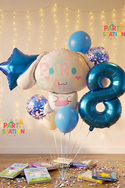 Parti Station Sanrio Kuromi Cinnamon 8 Yaş Balon Set Anime Hello Kitty Kuromi...