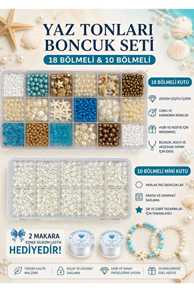 By MO Accessories Noul sezon, cutie de mărgele cu tematică de vară, cu mărgel...