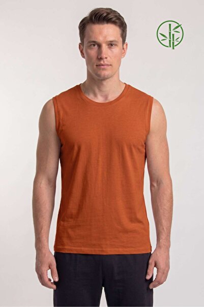 OBJE Men's Tile Bambo Round Neck Sleeveless Undershirt