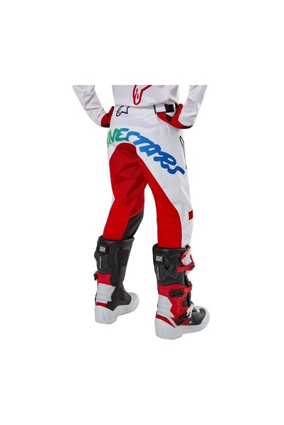 Alpinestars Youth Racer Hana Genç Kros Motosiklet Pantolonu Beyaz Kırmızı