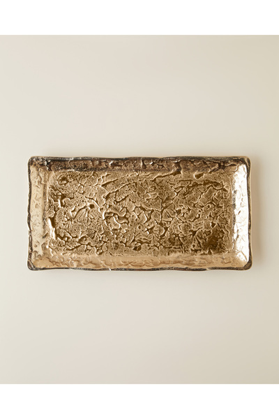 English Home Glare Alüminyum Dekoratif Tepsi 36x18 cm Gold