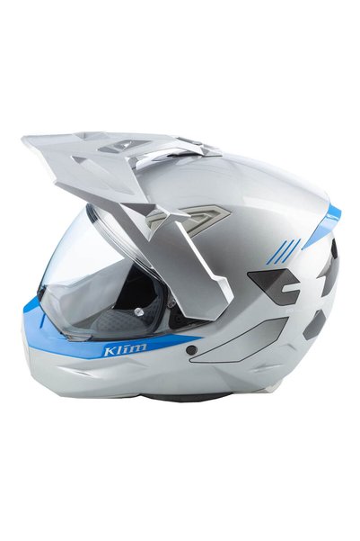 Klim X1 Alpha Carbon Concept Korumalı ADV Motosiklet Kaskı Beyaz Mavi
