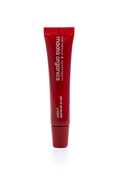 Maata Organics Cherry Lip Gloss SPF 15 Dudak Parlatıcısı Nemlendirici Yapışka...