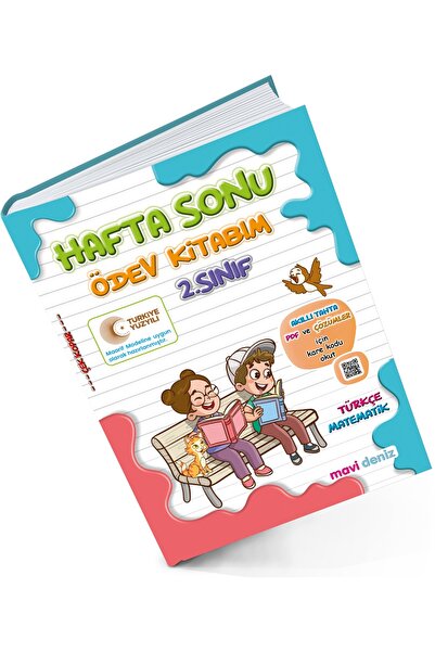 Mavi Deniz Yayınları Mavi Deniz 2026 2. Sınıf Hafta Sonu Ödev Yapraklarım Gün...