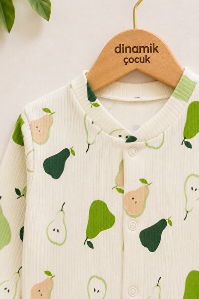 dinamik çocuk Baby Boy Pear Printed Corduroy Snap Fastener Newborn Baby Romper 100% Cotton Stretchy 1-3-6 Months