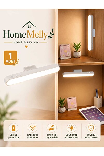 btm home Şarjlı Kablosuz LED Lamba – 3 Mod Işık, Mıknatıslı Yapışkanlı, Çok A...