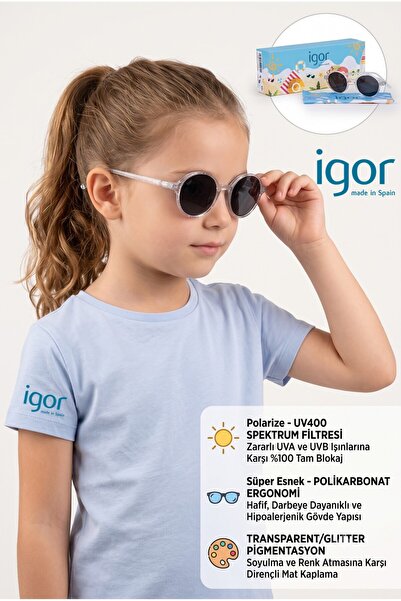 IGOR Tr318-02S Teddy Children's Sunglasses Transparent