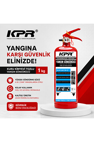KPR YANGIN 1 KG YANGIN TÜPÜ MUANE İÇİN UYGUN KURU KİMYEVİ TOZLU YANGIN SÖNDÜRÜCÜ