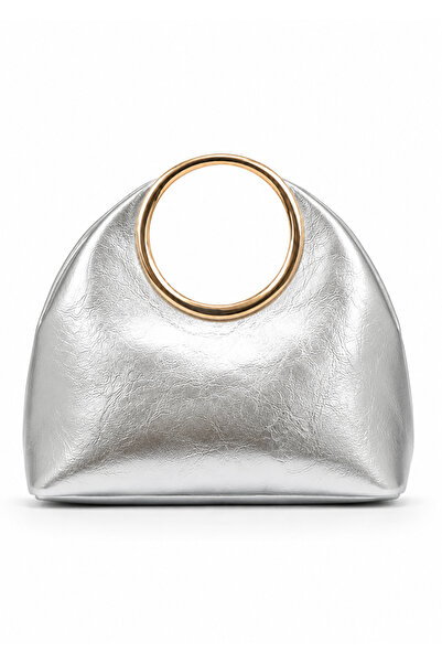 Nura Collection Milano Icon Gold Metal Handle Women's Hand and Shoulder Bag S...