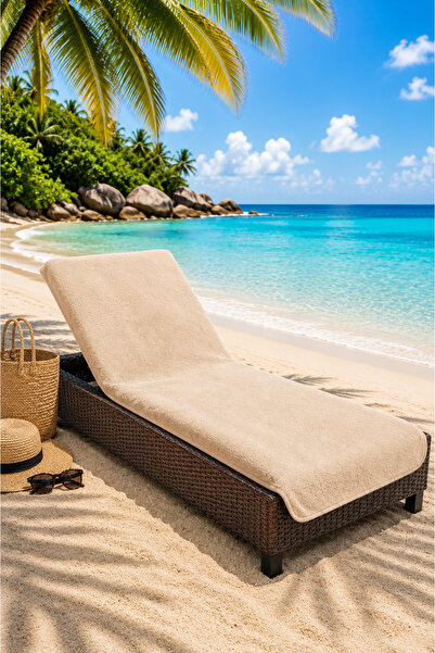 DensHaus 75X200 Hellbraun Beach Sunbed Towel Cotton