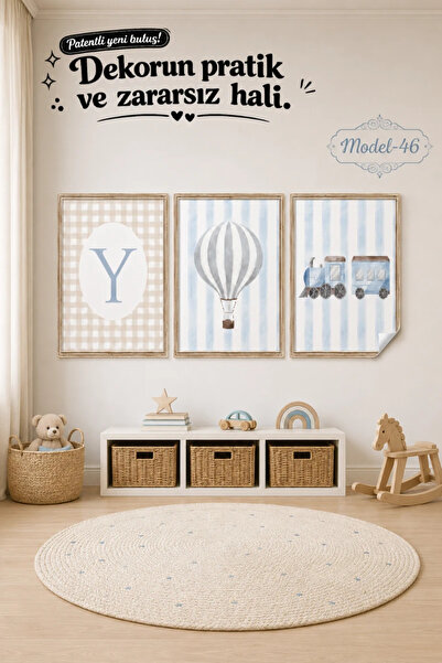 Akıllı Kağıt Statik Tutunma Özellikli Tablo - Poster Çocuk Odası (Model-46)