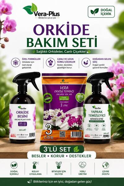 MF Botanik Vera Orkide Canlandırıcı Bakım Seti -(İthal Cocohusk) - Çiçek Açtı...
