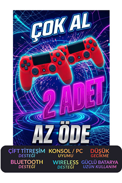 Ops PS4 - PS3 - PC - TABLET UYUMLU Kablosuz Joystick Oyun Kolu Dualshock Çift...