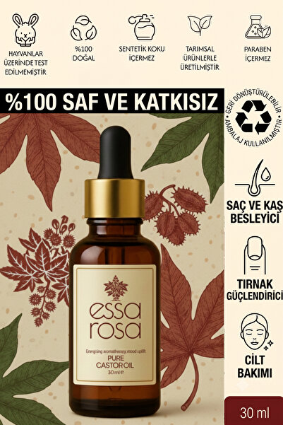 essa rosa Hint Yağı Cam Şişe 30 ml - Vegan - Besleyici - Güçlendirici - Canla...