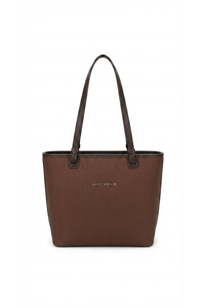 Just Polo Original Women's 5-Section Large Shoulder Bag Brown