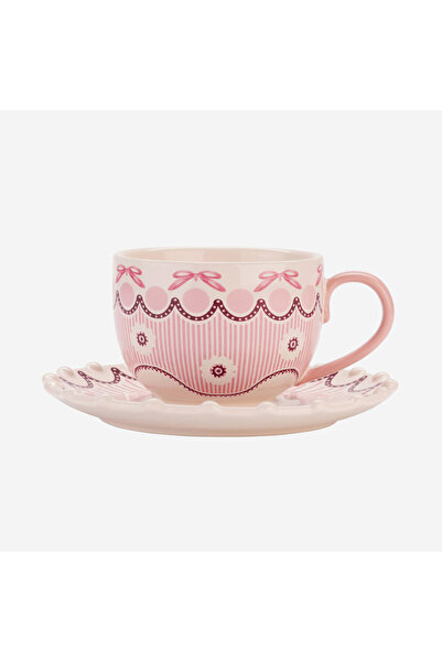 CATH KIDSTON Ceașcă de ceai Fields din gresie roz 200 ml