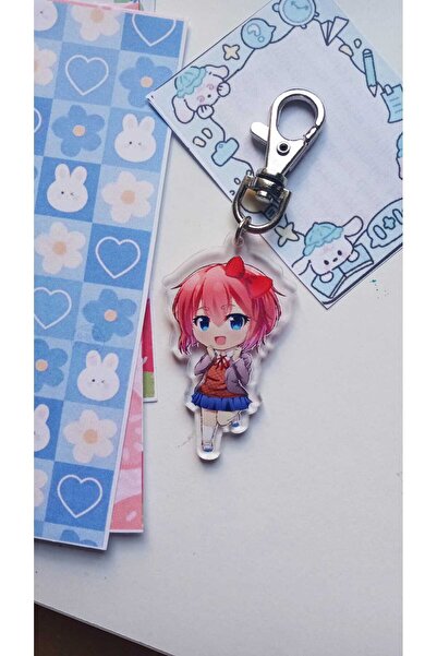 Atölye Moonlit Doki Doki Literature Club Sayori Anahtarlık DDLC Çanta Süsü