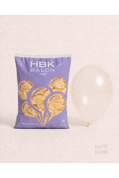 HBK Balon Pastel 11" Balon Hbk Transparent 100Pcs