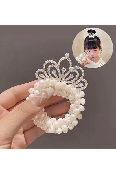 synshop Balerin Kore Lolita Tarzı İnci İncili Prenses Topuz Taç Lastik Doğum ...