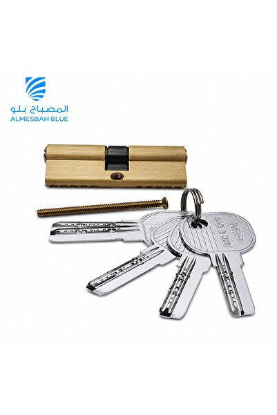 ALMESBAH BLUE قفل باب أسطواني بخمسة مفاتيح كمبيوتر، 60 مم