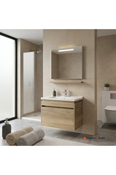 KALE Idea 2.0 80 Cm Pasifik A Tek Çekmeceli Banyo Dolabı Takımı