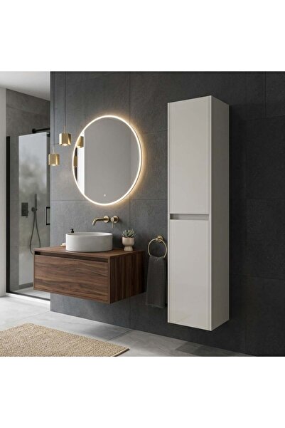 KALE Idea 2.0 40 Cm Sepetli Parlak Beyaz Boy Dolabı (Sağ-Sol)