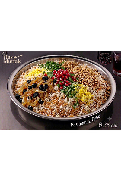 Has Hasmutfak Stainless Steel Lifetime Guaranteed Steel Sini 35 cm