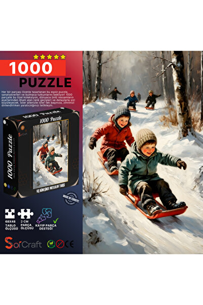 Soi Craft 1000 Piece Jigsaw Puzzle Happiness Race in the Winter Sun # 6508