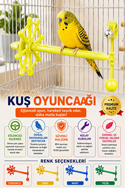 PatiNova Kuş Oyun Çarkı Sarı