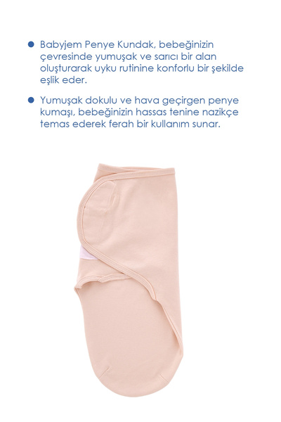 Babyjem Soft Pratik Penye Kundak Somon %100 Pamuk