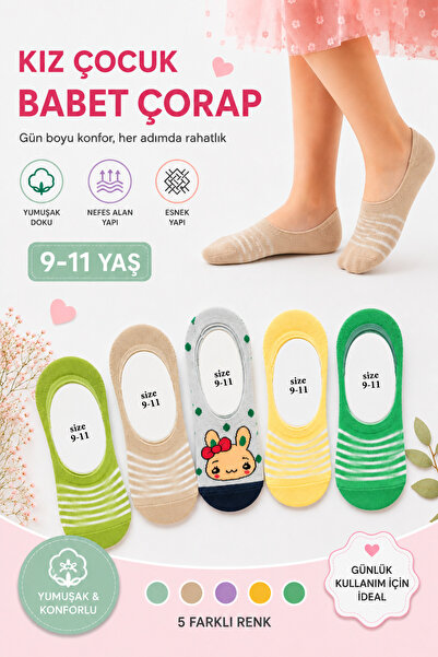 Esinti 5 pari balerina čarapa za devojčice i dečake - šarene unisex letnje ta...