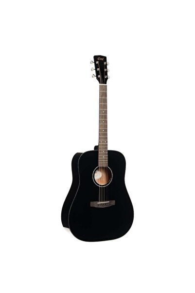 CORT EARTH60CEBK ELEKTRO AKUSTİK GİTAR, CUTAWAY, SİYAH, MASİF LADİN