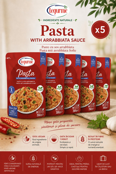 Legurme Paste cu sos Arrabiata x5