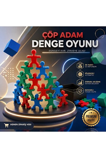 3D Çöp adam denge oyunu