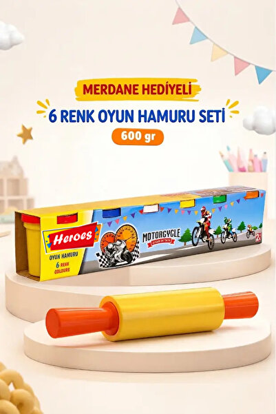 Genel Markalar HEROES Oyun Hamuru 6'lı Set 6 Renk 680 Gr
