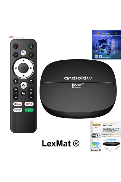 LexMat TV Box Android 13, 4K Ultra HD