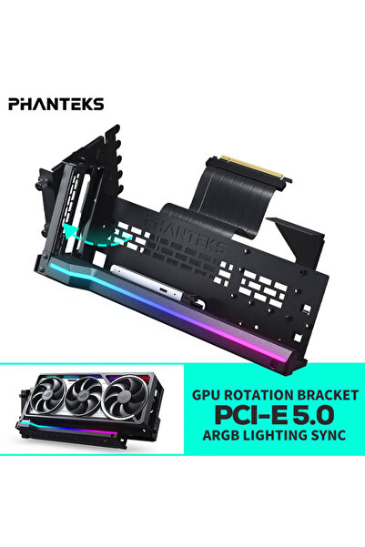 Choice1 حامل بطاقات الفيديو القابل للدوران PHANTEKS GPUKT 5.0 ARGB باللون الأ...