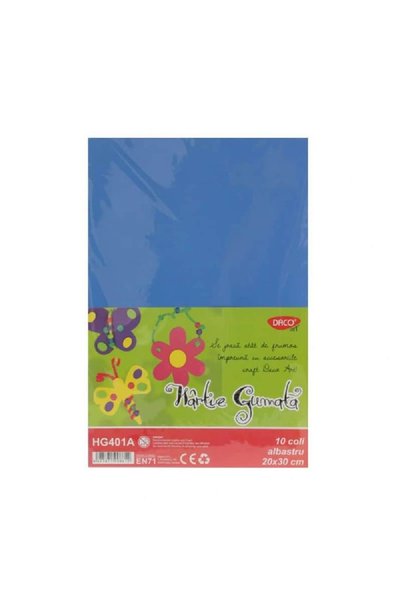 daço Hartie Gumata 10 coli, Daco Albastru (HG401A)
