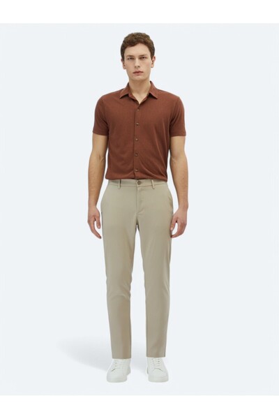 Kip Pantaloni casual Jogging Fit țesuți bej-gri