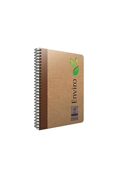 Gıpta Enviro Spiralli Kraft Sert Kapak Defteri 17x24 cm 100 Yaprak Kareli